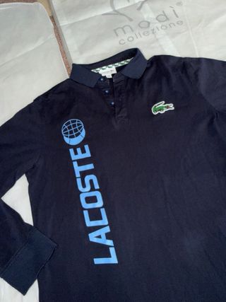Lacoste Polo Manica Lunga Uomo Blu