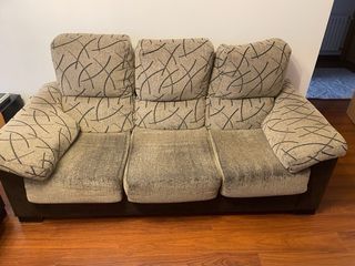 Sofá 3+2 plazas tela estampado