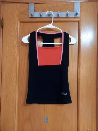 Camiseta Stressout Negra y Naranja Talla S