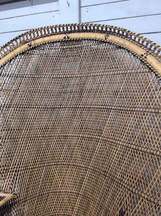 Sillón Rattan Grande Años 70. Emmanuel