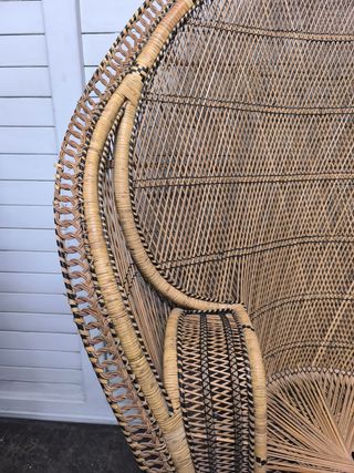 Sillón Rattan Grande Años 70. Emmanuel