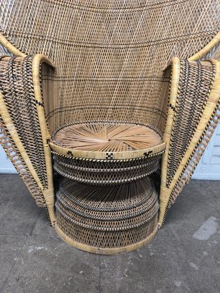 Sillón Rattan Grande Años 70. Emmanuel