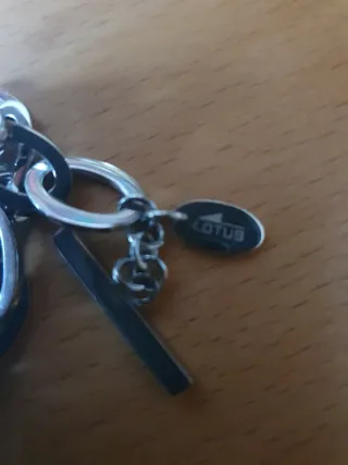 Pulsera LOTUS Corazón Negro y Plata