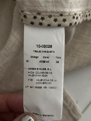 Traje comunión de lino para niño, beige y blanco