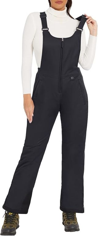 Pantaloncini da sci invernali GEMYSE da donna con bretelle regolabili