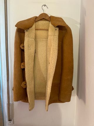 Chaqueta Piel Borrego Años 70 Marrón