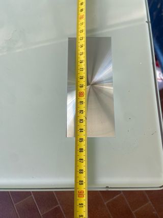 Mesa de comedor cristal y metal