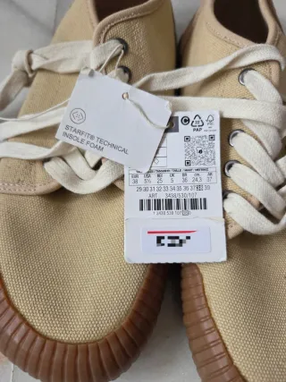 Zapatillas Zara Barefoot Beige/Marrón Nuevas