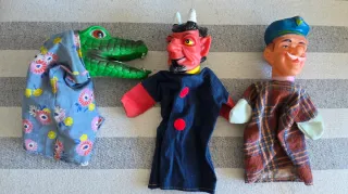 Lote Marionetas Guiñol Antiguas titeres