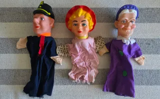 Lote Marionetas Guiñol Antiguas titeres