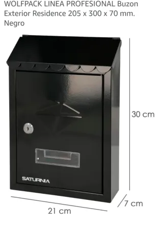 Buzón Exterior Saturnia Residence Negro