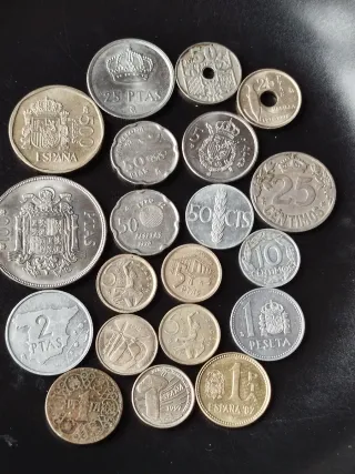 Lote 20 monedas españolas antiguas
