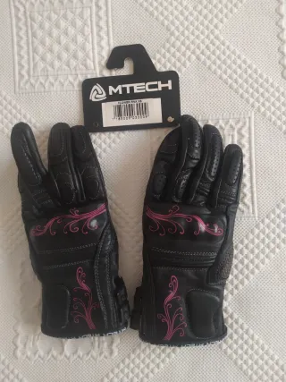 Guantes MTECH Flor Rosa Talla xs