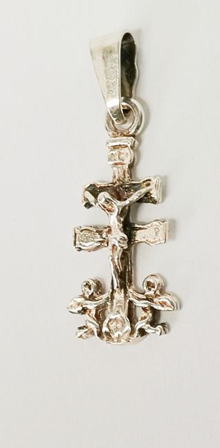 Collar cordón y cruz Caravaca Plata 44 cm 6,1 gr.
