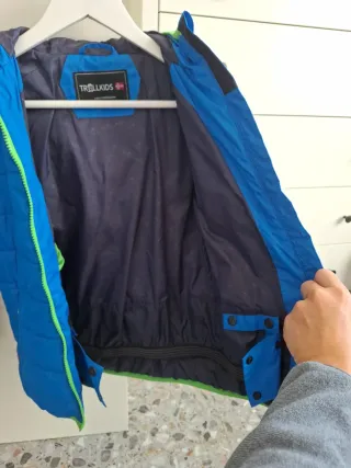 Giacchetta imbottita Trollkids per bambini blu/verde