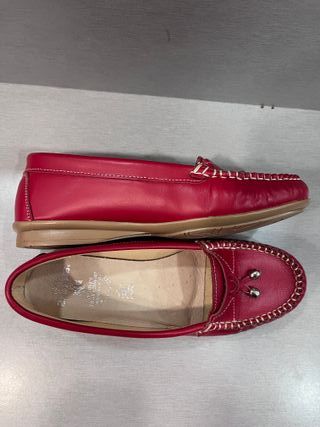 Mocasines Piel Antonella Rojo Talla 37 Nuevos