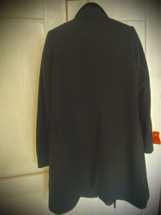 Abrigo lana 3/4 negro