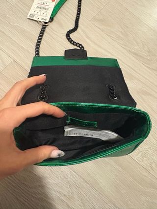 Bolso verde metalizado