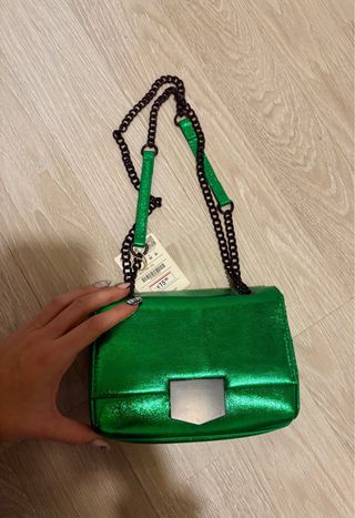 Bolso verde metalizado