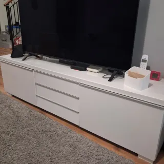 Mueble TV Salón Blanco 180x40x50cm