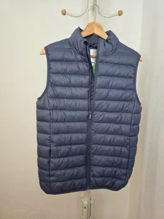 Chaleco azul acolchado