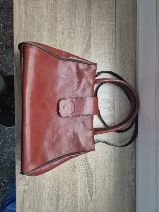 Bolso Piel Italiano Marrón Pequeño Mujer