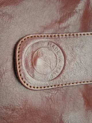 Bolso Piel Italiano Marrón Pequeño Mujer