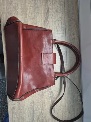 Bolso Piel Italiano Marrón Pequeño Mujer
