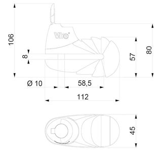 Viro  Armadillo bloqueo de disco antimordaza con barra de 10 mm de diámetro acabado cromado cierre a presión
