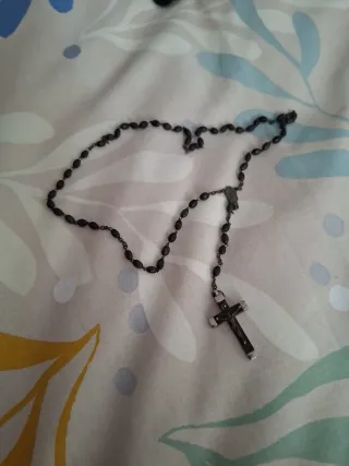 Rosario negro con cruz