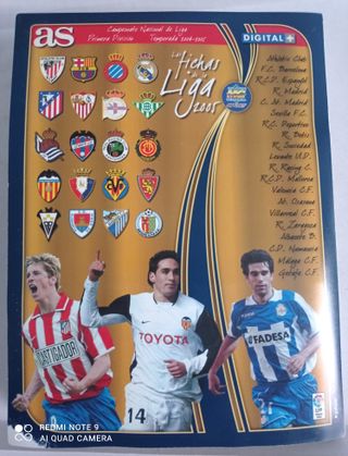 Album COMPLETO liga 2004/05 Mundi Cromo /diario AS