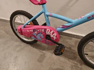 Bicicleta infantil rosa y azul 16 pulgadas