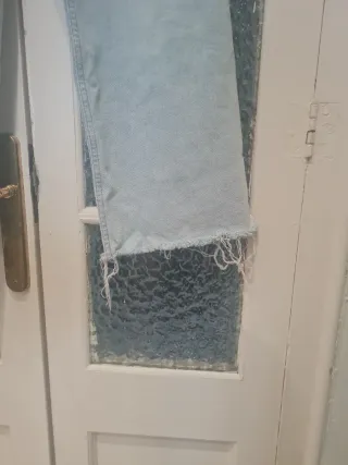 Pantalón vaquero Mango ancho azul claro