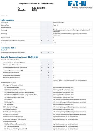 Interruptor Eaton PLSM-C16/3N