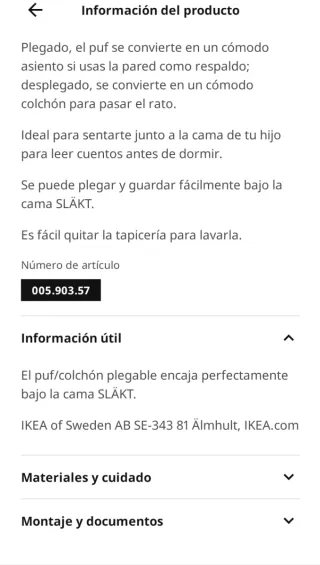 Puf Colchón Plegable Gris y Amarillo