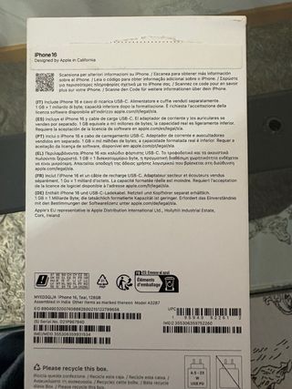 iPhone 16 128GB Verde, regalo mai utilizzato