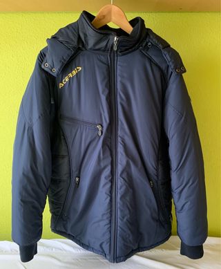 Parka Acerbis Azul y Negra con gorro