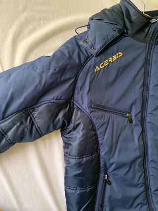 Parka Acerbis Azul y Negra con gorro