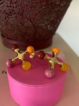 Pendientes Tous X Lea Colombo Oro Multicolor