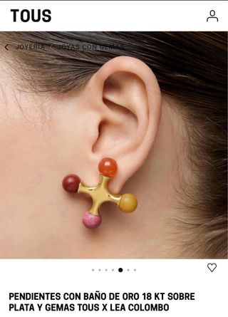Pendientes Tous X Lea Colombo Oro Multicolor