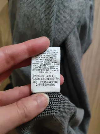 Vestido gris manga larga T40