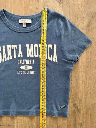 Top crop azul Pull&Bear Talla S