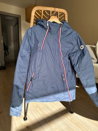 Chaqueta JOTT Impermeable Azul Verde reversible