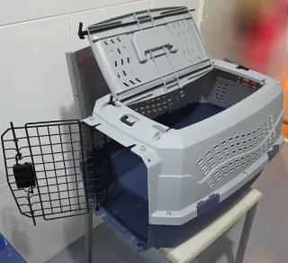 Transportín Perro/Gato Azul y Gris