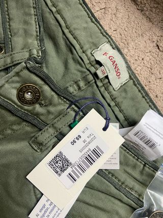 Pantalón El Ganso Mujer Talla 38 Verde Oliva