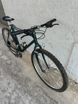 Bicicleta de montaña verde