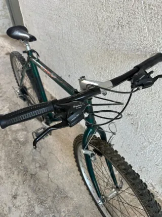 Bicicleta de montaña verde