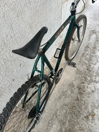 Bicicleta de montaña verde