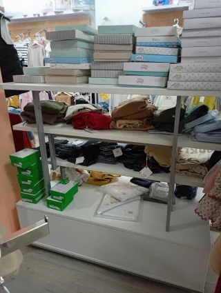 2 Mueble tienda 4 estantes + cajón gran capacidad