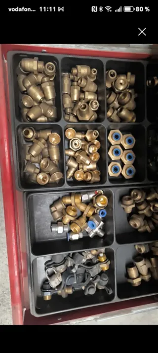 Lote Accesorios Neumática Latón y plastico